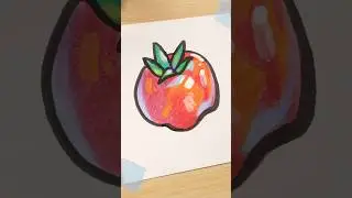 Colored Pencil Blending on a Tomato #arttutorial #technique #shorts