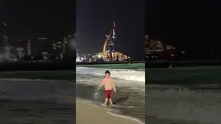 Dubai 🇦🇪 Kite Beach at Night #travel #dubai #kitebeach