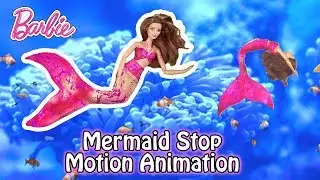 Stop Motion Animation: Mermaid Barbie Doing Flips