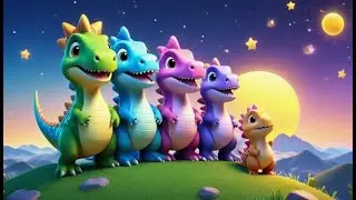 Four Dino Babies Count Back Down | Learn Counting Backwards | Fun Kids Dinosaur Song