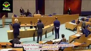 Dutch health minister collapsed in parliament due to coronavirus fatigue
