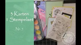 3 Karten 1 Stempelset Nr 5