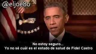 @BarackObama no est&aacute; seguro si #FidelCastro particip&oacute; en acuerdo #USACUBA. #Cuba
