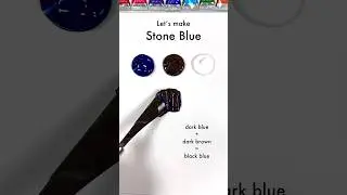 How to make Stone Blue from 3 colors #colormixing #paintmixing