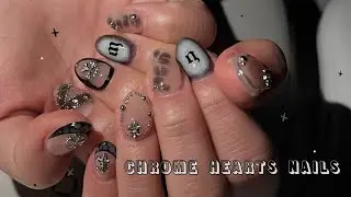 y2k 쇠맛 네일아트⛓️ | 크롬하츠 네일 브이로그 | chrome hearts nails