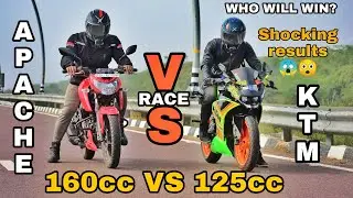 KTM RC125 VS APACHE RTR 160 4V Long Race | Highway Top End