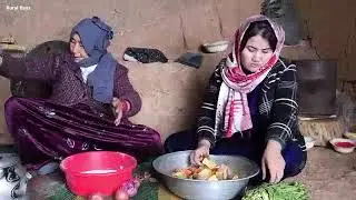 Deep Snow Survival in Afghanistan's Coldest Village | Traditional- 72Fire Cooking ddssssd