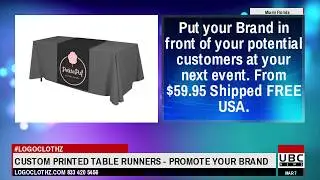 Custom Table Runners Full Color Printing | Rush Delivery | Ships Free USA | Logoclothz