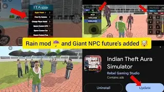 Indian theft Aura simulator New update rain mod ☔ 🌧️ + Giant NPC & cars future's added 🤫🤯😱