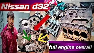 Nissan D32 Full Engine Overhaul Complete Engine Rebuild & First Start 😍 #Full Overhaul Process Step💯
