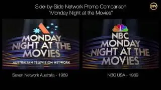 Seven Network Australia (1989) and US NBC (1987) Monday Night at the Movies Comparison