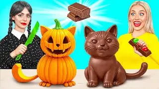 Desafio Comida Real vs Comida De Chocolate | Truques de Cozinha Incr&iacute;veis por Choco DO