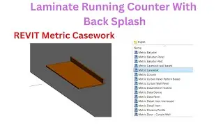 REVIT Metric Casework - Laminate Running Counter With Back Splash