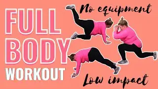 Plus Size HIIT FULL BODY / Low Impact / No Jumping Home Workout / Senior & Disability Friendly