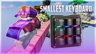 Minecraft Bedwars With the Worlds SMALLEST Keyboard