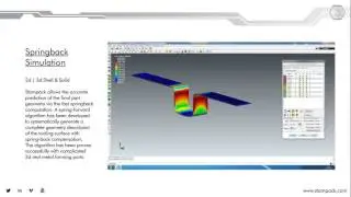 Springback thick sheet simulation in Stampack metal forming