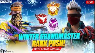 GrandMaster Rank Push Telugu Live - Manu Gaming Is Live -Free Fire Live #manugaming #teammanugaming