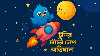 টুনির চাঁদের দেশে অভিযান 🌙 | Tuni&rsquo;s Moon Adventure | Bengali Cartoon Story for Kids