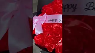 Eternal red rose bouquet with pink message bow🌹💗 #ramobuchon #eternalbouquet #forher#CAflorist#fyp