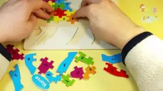 HORSE ABCD Alphabet ABCDE Puzzle ABC Game A B C Magic Letters Creative for Kids Color Shap