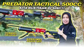 BUKTI KEGANASAN POWER PLENUM! 😱 TES PERBANDINGAN SENAPAN PCP PREDATOR TACTICAL PLENUM VS NON PLENUM