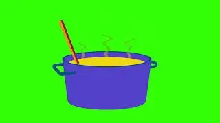 Cooking pan Animated Stickers for cartoons in Green screen | Copyright free | Cooking Animation 