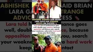 Brian Lara Gives Abhishek Sharma A Strange Advice On Success#abhishek#news