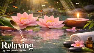 Peaceful Soothing Relaxing Meditation Music with Lotus Flowers & Piano Melodies