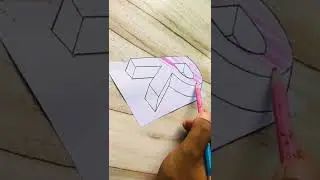 3D R Letter Art 🎨#ajeetart #art #artwork