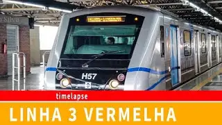 LINHA 3 VERMELHA COMPLETA TIMELAPSE FROTA H CABINE OPENBVE