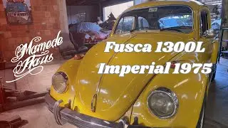 Fusca 1300L Imperial - 1975 com customiza&ccedil;&atilde;o de &eacute;poca.