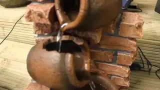 Solar Powered 4 Pots Water Feature with Battery Back Up