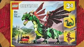 LEGO Creator 3in1 31161 European Dragon. Unboxing and slow pace building.