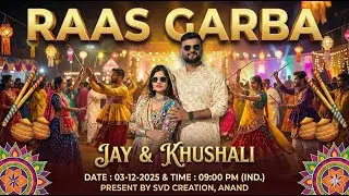 🔴 LIVE: Ras Garba Night | Jay weds Khushali | SVD Creation, Anand