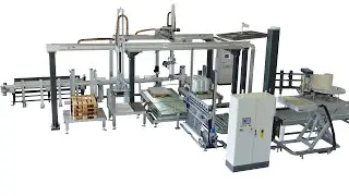 L49 - Linea automatica per pallettizzare bobine di film estensibile fascia da 450mm a 1000mm