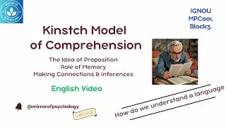 Kinstch's Model of Comprehension || Language || MPC001 Block 3 #IGNOU