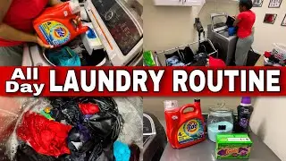 ALL DAY LAUNDRY ROUTINE | Laundry Motivation | Clean With Me | #laundrymotivation #laundryroutines