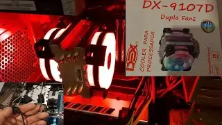 COMO INSTALAR O COOLER DX-9107D RGB E LIGAR OS LED E FAZENDO UM UPGRADE NO MEU SETUP GAMER