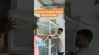 Store Display Glass Rack with Counter Door#displaycabinets#showcase#alunglass