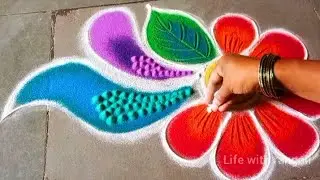 daily use rangoli || rangoli || rangoli design || freehand rangoli || rangoli kolam || muggulu