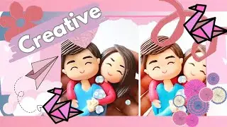 How to make clay a couple step by step || clay doll tutorial || clay craft idea