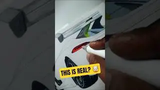 Is This REAL or a Drawing? 😳 | Koenigsegg Jesko Art #car  #drawing #jesko #shorts