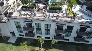 Savannah Riverwalk condos aerial drone footage July 2021
