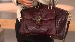 Dooney & Bourke Santorini Lizard Embossed Leather Satchel with Lisa Robertson