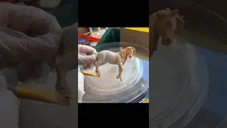 Painting pastels on a red roan ~ Schleich Repaint