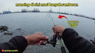 Buset baru turun aja langsung di sambar‼️ mancing di spot Ancol terbaru, Gratis #ancol 