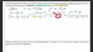Itemul 8. Examen la matematică,clasa a 9-a.