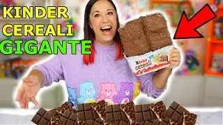 Faccio KINDER CEREALI GIGANTE con COSE GIGANTI! SFIDA!