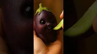 🖤باذنجان لطيف يتذوق باذنجان🖤