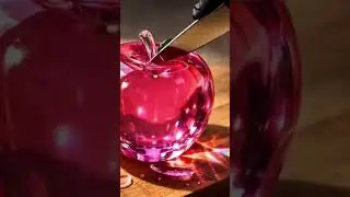 ASMR Pink Apple Cutting 🍎✨ | Most Satisfying Crystal Cuts